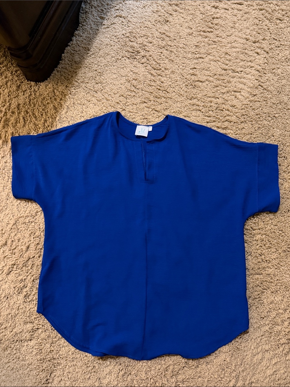 Classic Short Sleeve Blouse in Royal Blue
